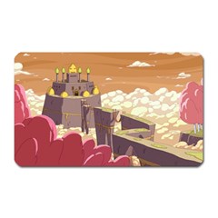 Animated Castle Illustration Adventure Time Cartoon Nature Magnet (rectangular) by Sarkoni