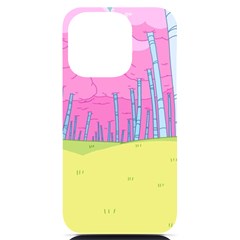 Red Mushroom Animation Adventure Time Cartoon Multi Colored Iphone 14 Pro Black Uv Print Case by Sarkoni