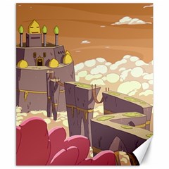 Animated Castle Illustration Adventure Time Cartoon Nature Canvas 8  X 10  by Sarkoni