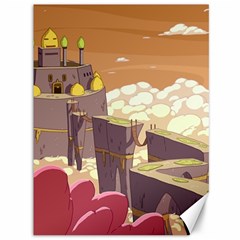 Animated Castle Illustration Adventure Time Cartoon Nature Canvas 36  X 48  by Sarkoni