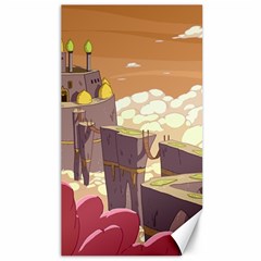 Animated Castle Illustration Adventure Time Cartoon Nature Canvas 40  X 72  by Sarkoni