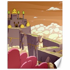 Animated Castle Illustration Adventure Time Cartoon Nature Canvas 11  X 14 