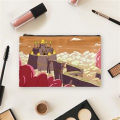 Animated Castle Illustration Adventure Time Cartoon Nature Cosmetic Bag (medium) by Sarkoni