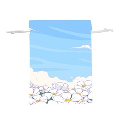 White Petaled Flowers Illustration Adventure Time Cartoon Lightweight Drawstring Pouch (s) by Sarkoni