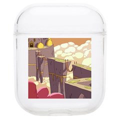 Animated Castle Illustration Adventure Time Cartoon Nature Soft Tpu Airpods 1/2 Case by Sarkoni