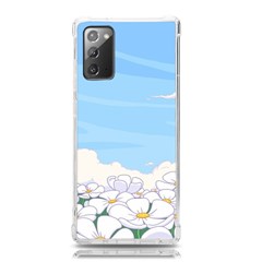 White Petaled Flowers Illustration Adventure Time Cartoon Samsung Galaxy Note 20 Tpu Uv Case by Sarkoni