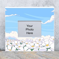 White Petaled Flowers Illustration Adventure Time Cartoon White Wall Photo Frame 5  X 7  by Sarkoni