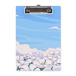 White Petaled Flowers Illustration Adventure Time Cartoon A5 Acrylic Clipboard Front