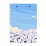 White Petaled Flowers Illustration Adventure Time Cartoon A5 Acrylic Clipboard Back