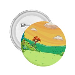 Green Field Illustration Adventure Time Multi Colored 2 25  Buttons by Sarkoni