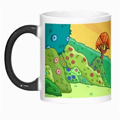 Green Field Illustration Adventure Time Multi Colored Morph Mug by Sarkoni