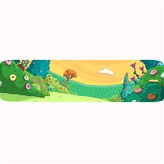 Green Field Illustration Adventure Time Multi Colored Large Bar Mat by Sarkoni