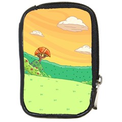 Green Field Illustration Adventure Time Multi Colored Compact Camera Leather Case by Sarkoni