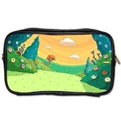 Green Field Illustration Adventure Time Multi Colored Toiletries Bag (one Side) by Sarkoni