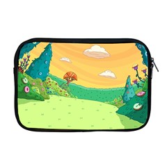 Green Field Illustration Adventure Time Multi Colored Apple Macbook Pro 17  Zipper Case by Sarkoni