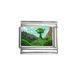 Adventure Time Cartoon Green Color Nature  Sky Italian Charm (9mm) Front