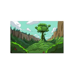 Adventure Time Cartoon Green Color Nature  Sky Sticker (rectangular) by Sarkoni