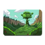 Adventure Time Cartoon Green Color Nature  Sky Small Doormat 24 x16  Door Mat