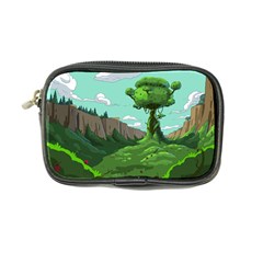 Adventure Time Cartoon Green Color Nature  Sky Coin Purse by Sarkoni