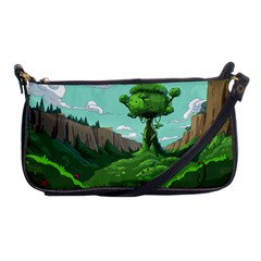 Adventure Time Cartoon Green Color Nature  Sky Shoulder Clutch Bag by Sarkoni