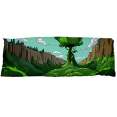 Adventure Time Cartoon Green Color Nature  Sky Body Pillow Case Dakimakura (two Sides) by Sarkoni