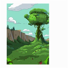 Adventure Time Cartoon Green Color Nature  Sky Small Garden Flag (two Sides) by Sarkoni