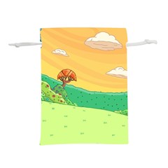 Green Field Illustration Adventure Time Multi Colored Lightweight Drawstring Pouch (m) by Sarkoni