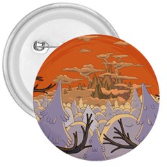 Adventure Time Cartoon Landscape Trees 3  Buttons by Sarkoni