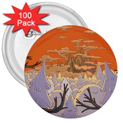 Adventure Time Cartoon Landscape Trees 3  Buttons (100 Pack)  by Sarkoni