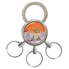 Adventure Time Cartoon Landscape Trees 3-ring Key Chain by Sarkoni