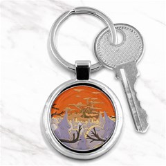 Adventure Time Cartoon Landscape Trees Key Chain (round) by Sarkoni