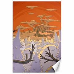 Adventure Time Cartoon Landscape Trees Canvas 20  X 30  by Sarkoni