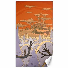 Adventure Time Cartoon Landscape Trees Canvas 40  X 72  by Sarkoni