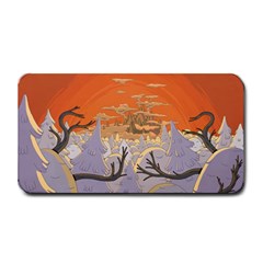 Adventure Time Cartoon Landscape Trees Medium Bar Mat by Sarkoni