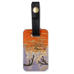 Adventure Time Cartoon Landscape Trees Luggage Tag (one Side) by Sarkoni