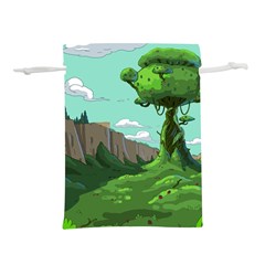 Adventure Time Cartoon Green Color Nature  Sky Lightweight Drawstring Pouch (s) by Sarkoni