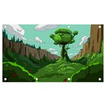 Adventure Time Cartoon Green Color Nature  Sky Banner and Sign 7  x 4  Front