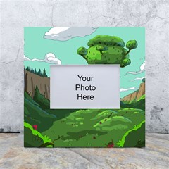 Adventure Time Cartoon Green Color Nature  Sky White Box Photo Frame 4  X 6  by Sarkoni