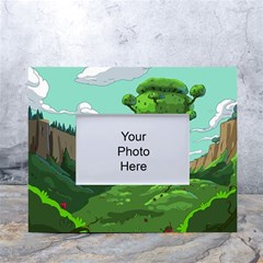 Adventure Time Cartoon Green Color Nature  Sky White Tabletop Photo Frame 4 x6  by Sarkoni