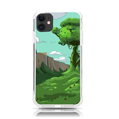 Adventure Time Cartoon Green Color Nature  Sky Iphone 11 Tpu Uv Print Case by Sarkoni