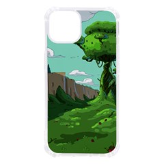 Adventure Time Cartoon Green Color Nature  Sky Iphone 13 Tpu Uv Print Case by Sarkoni