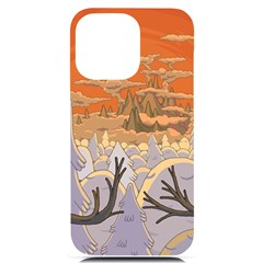 Adventure Time Cartoon Landscape Trees Iphone 14 Pro Max Black Uv Print Case by Sarkoni