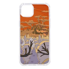 Adventure Time Cartoon Landscape Trees Iphone 14 Plus Tpu Uv Print Case by Sarkoni