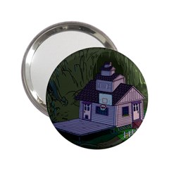 Purple House Cartoon Character Adventure Time Architecture 2 25  Handbag Mirrors by Sarkoni