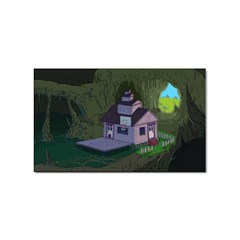 Purple House Cartoon Character Adventure Time Architecture Sticker (rectangular) by Sarkoni