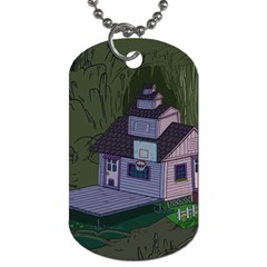 Purple House Cartoon Character Adventure Time Architecture Dog Tag (two Sides) by Sarkoni