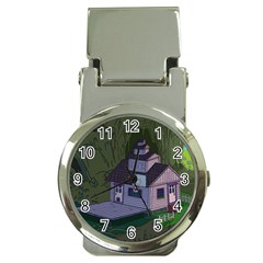 Purple House Cartoon Character Adventure Time Architecture Money Clip Watches by Sarkoni