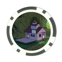 Purple House Cartoon Character Adventure Time Architecture Poker Chip Card Guard by Sarkoni