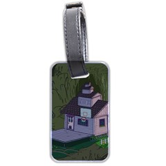 Purple House Cartoon Character Adventure Time Architecture Luggage Tag (two Sides) by Sarkoni