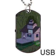 Purple House Cartoon Character Adventure Time Architecture Dog Tag Usb Flash (one Side) by Sarkoni